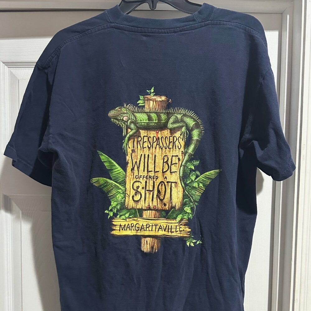Margaritaville Cayman Islands Trespassers Will Be Offered A Shot M Blue T-Shirt